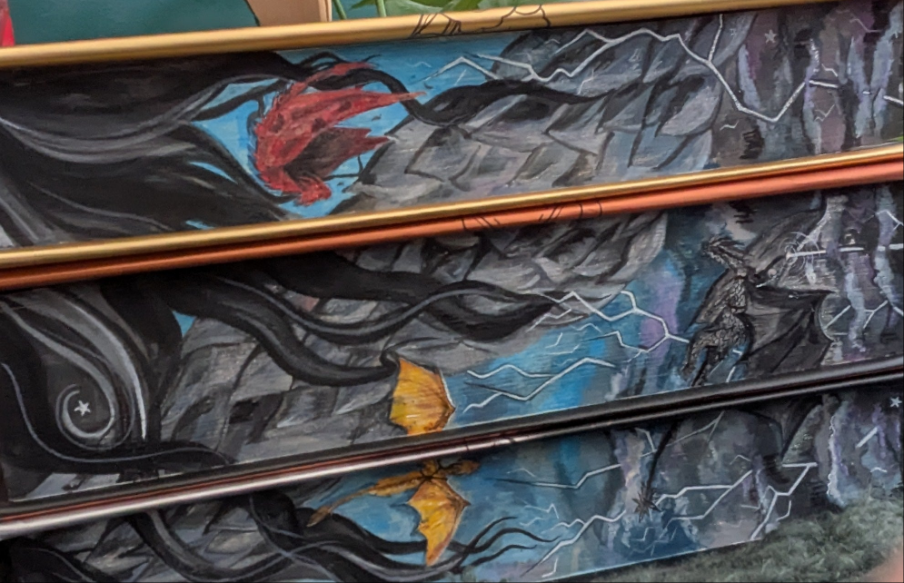 The Empyrean books fore edge painting fourth wing x iron flame x onyx storm LIGHT edges