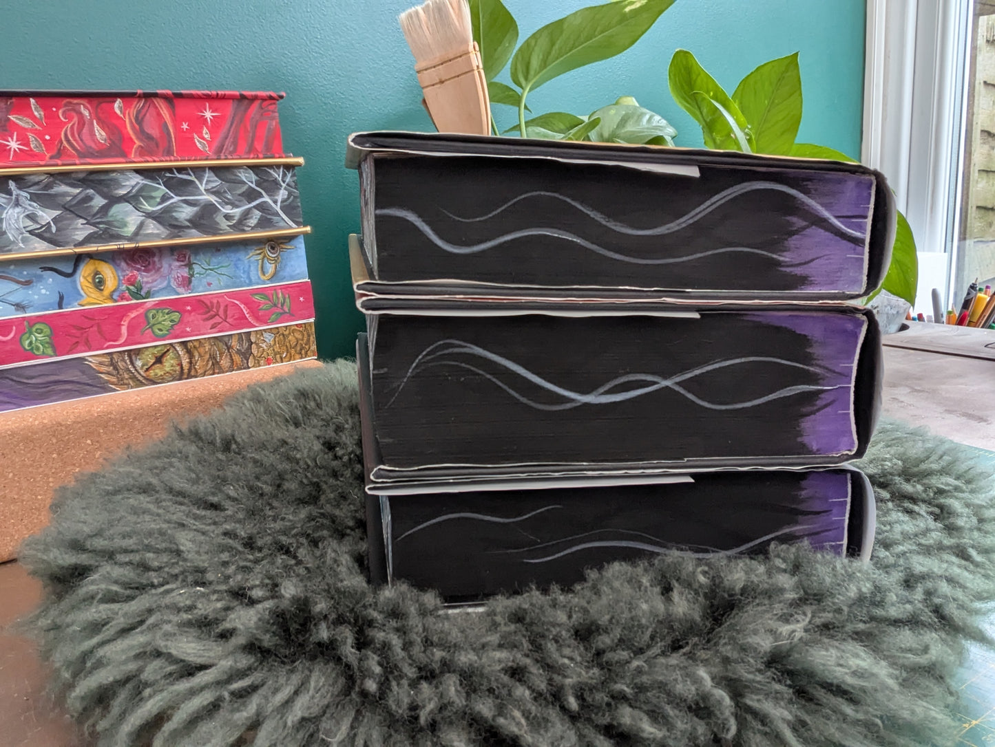 The Empyrean books fore edge painting fourth wing x iron flame x onyx storm LIGHT edges