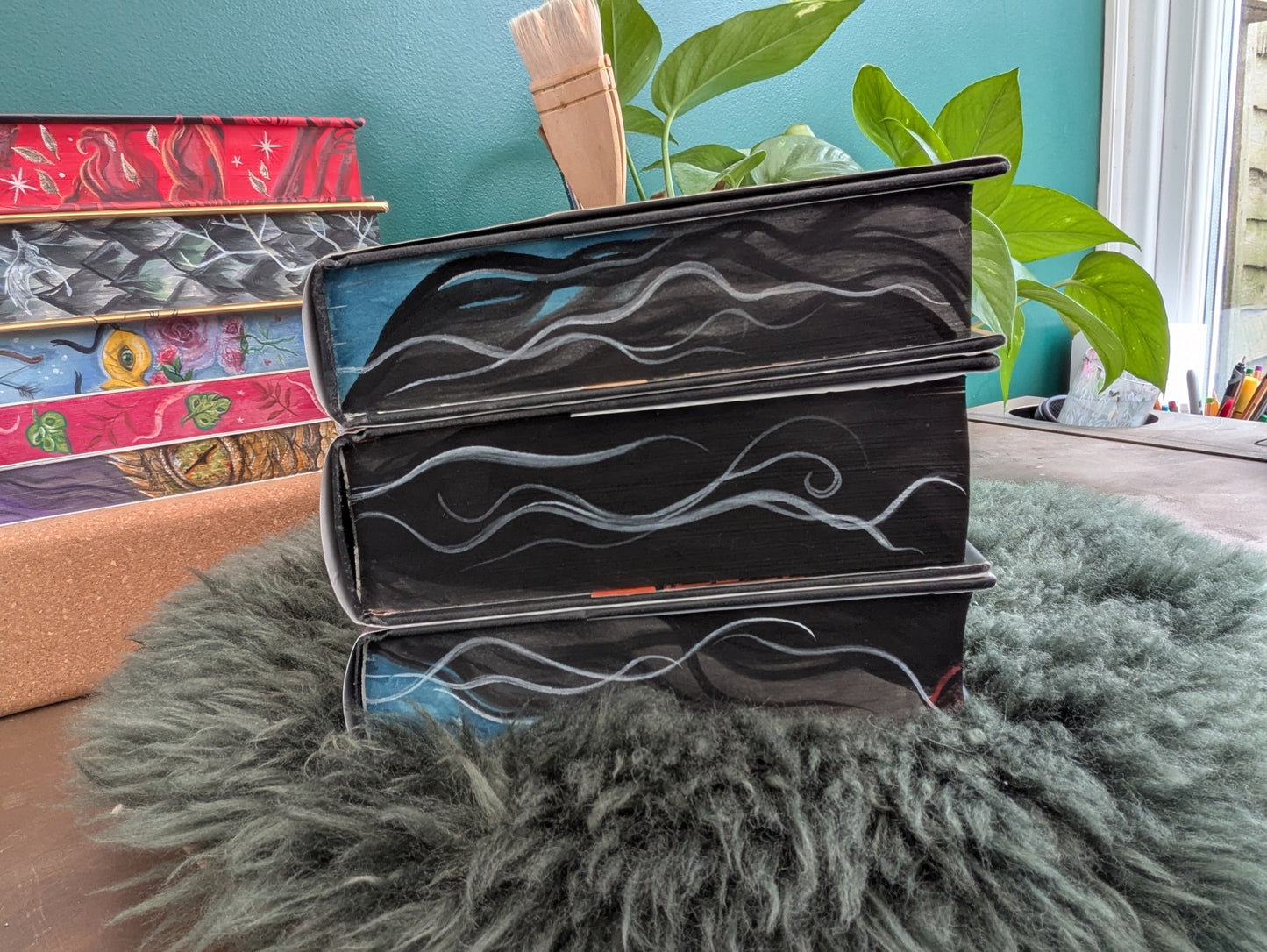 The Empyrean books fore edge painting fourth wing x iron flame x onyx storm LIGHT edges