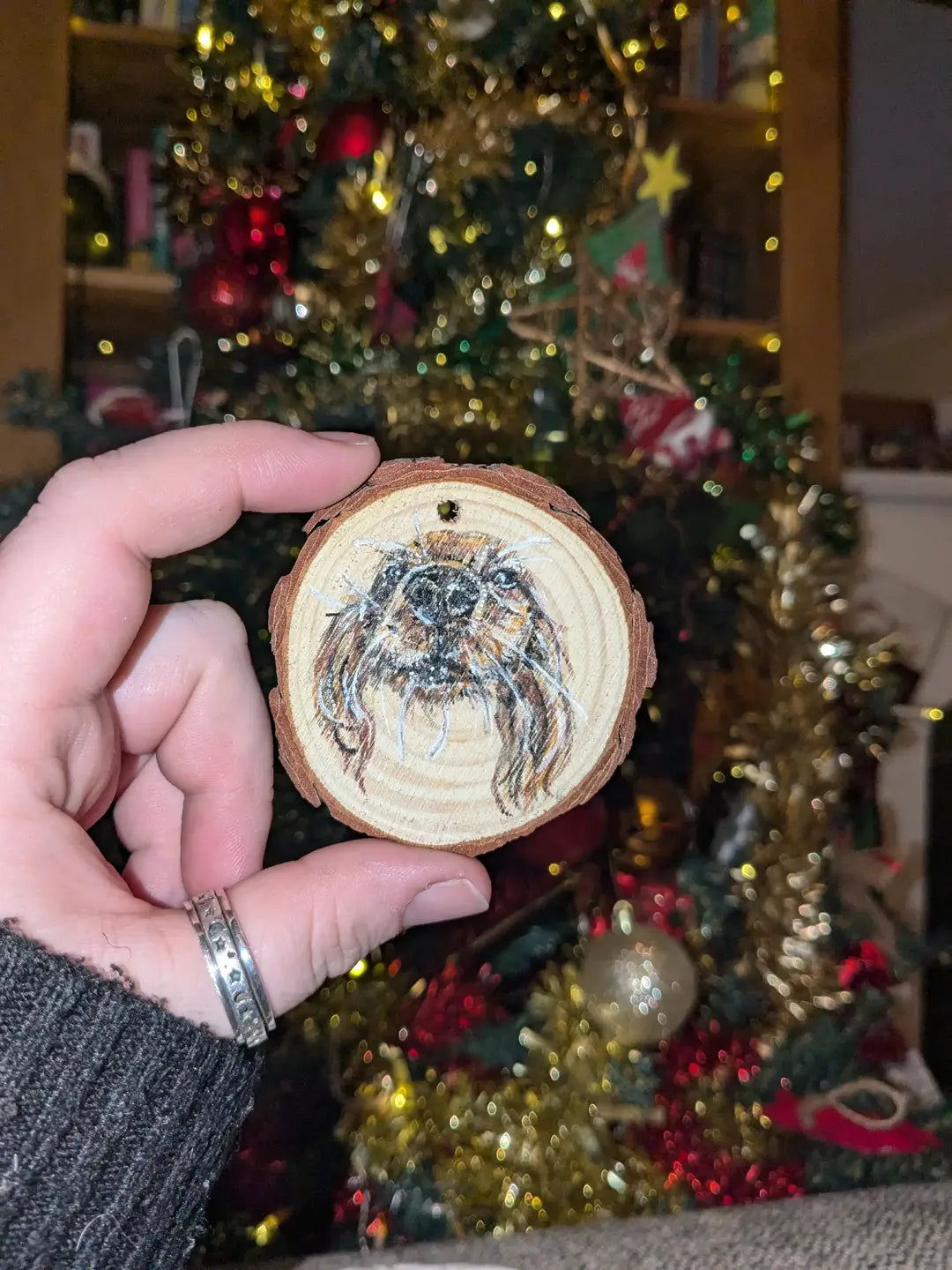 Pet portrait hand painted hanging decorations