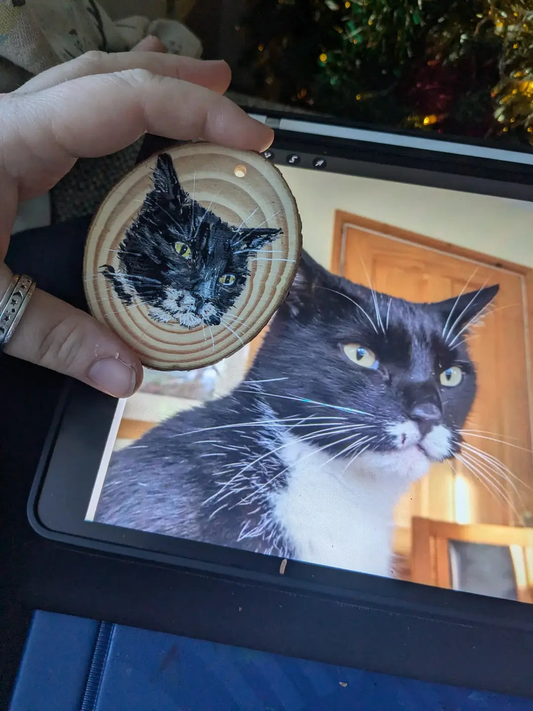 Pet portrait hand painted hanging decorations