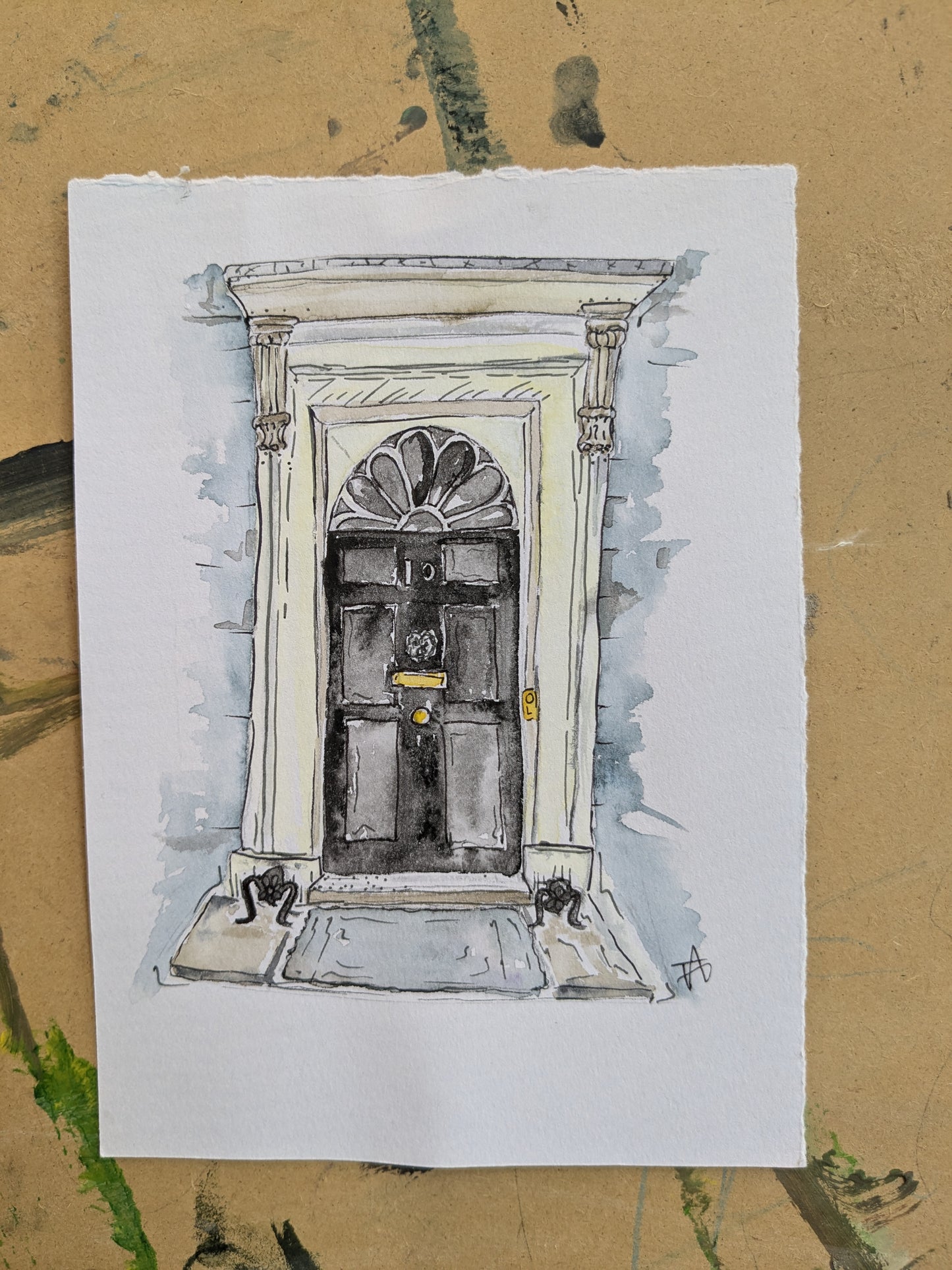 Front door memory keepsake illustration custom