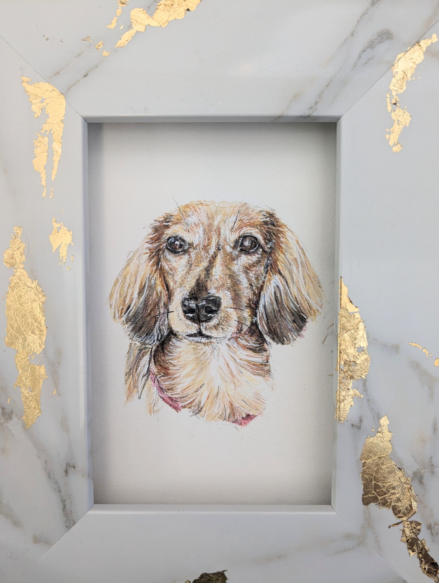 Petite custom pet portrait A5