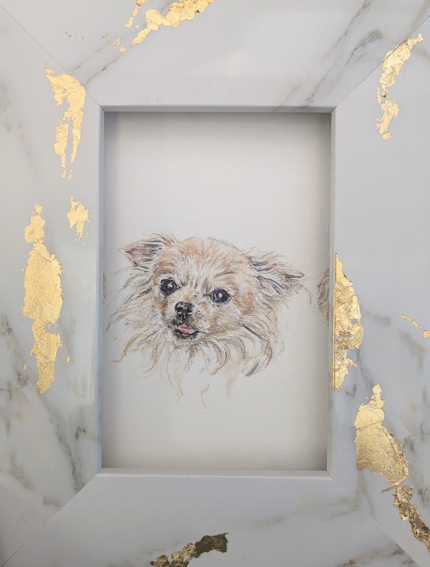 Petite custom pet portrait A5