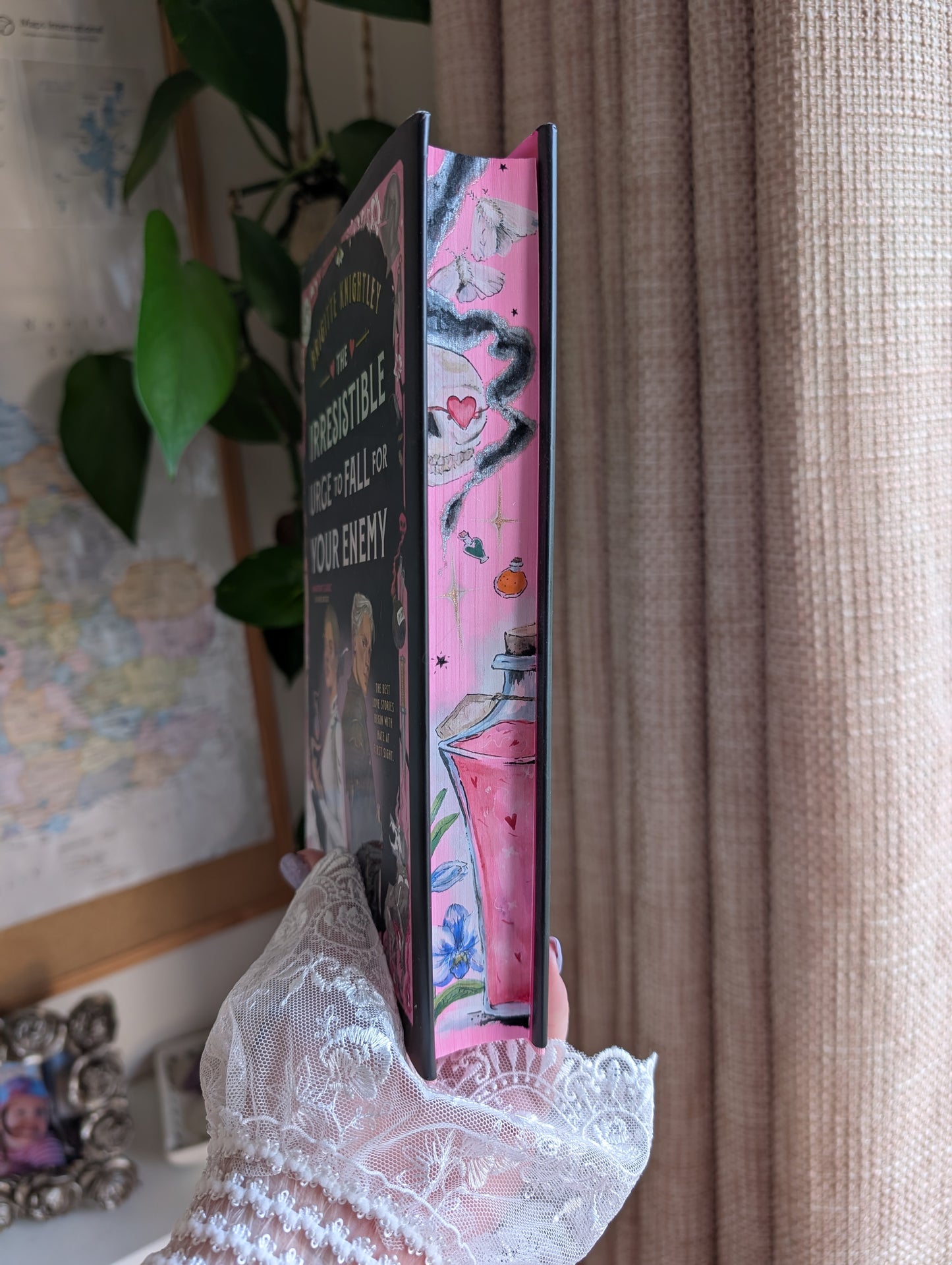 The Irresistible Urge to Fall for your Enemy by Brigitte Knightley dramione retelling foreedge painted book