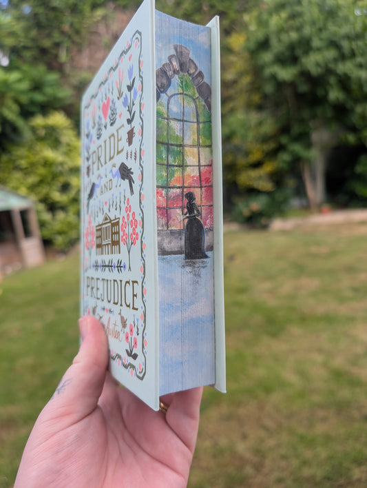 Pride and Prejudice hand painted hardback with gold foil